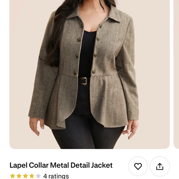 BloomChic Heather Gray Women's Blazer - Picture 5 of 5